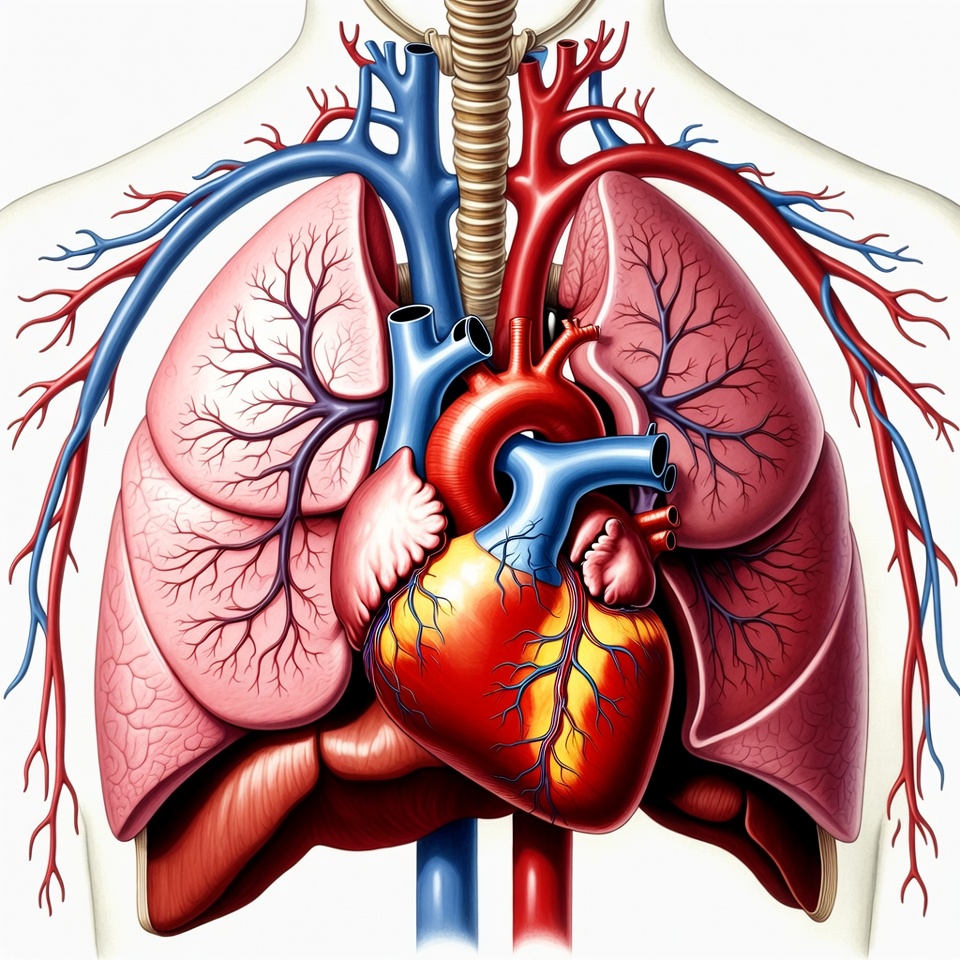 Human heart and lungs diagram Human heart and lungs diagram