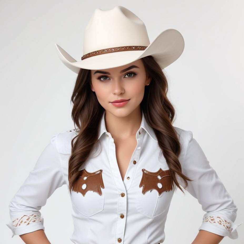 Young woman wearing cowboy hat Young woman wearing cowboy hat