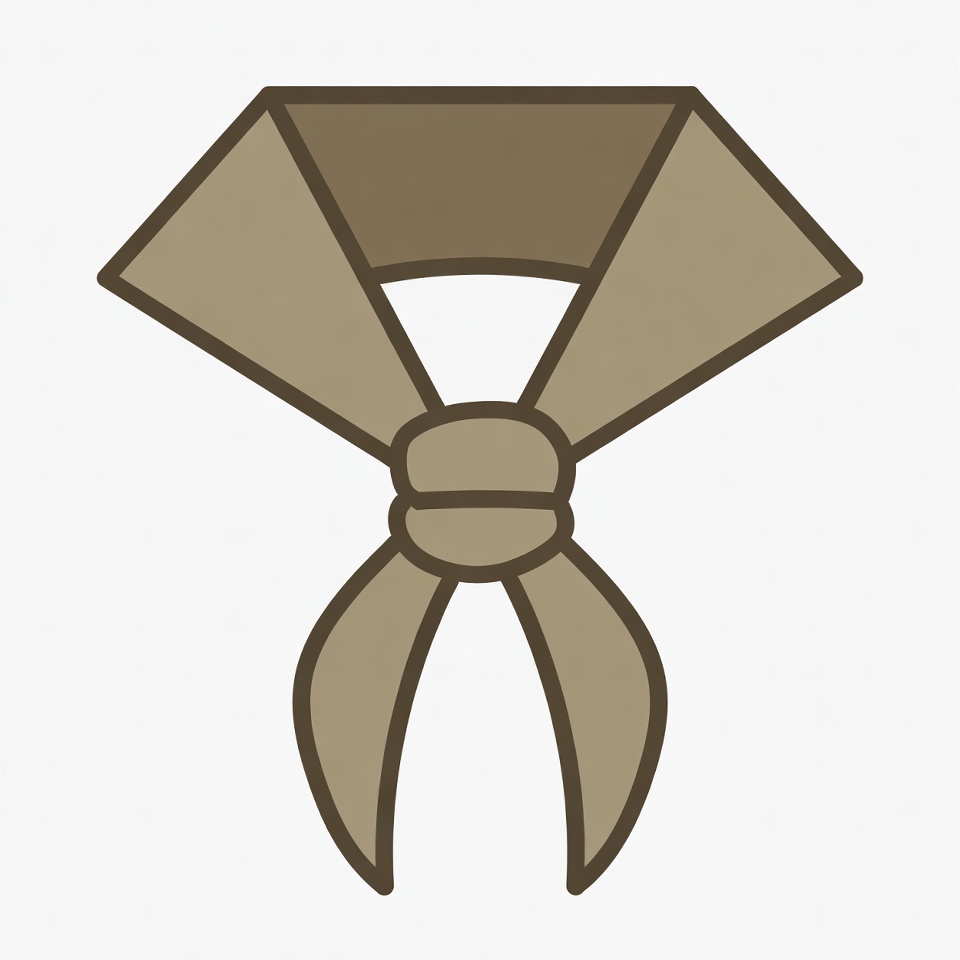 Simple brown bandana design with knot Simple brown bandana design with knot