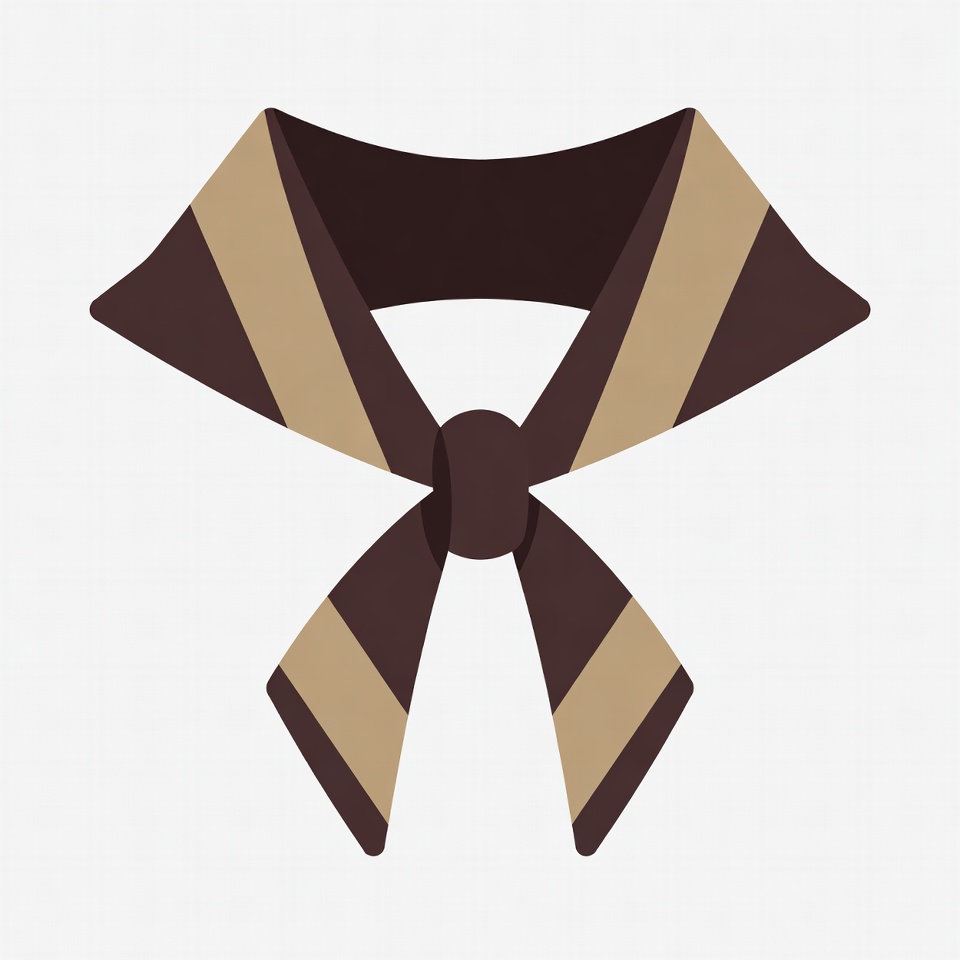 Brown and beige neck scarf design Brown and beige neck scarf design