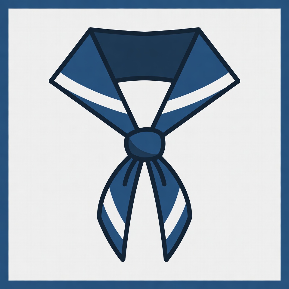 Blue and white neckerchief design Blue and white neckerchief design