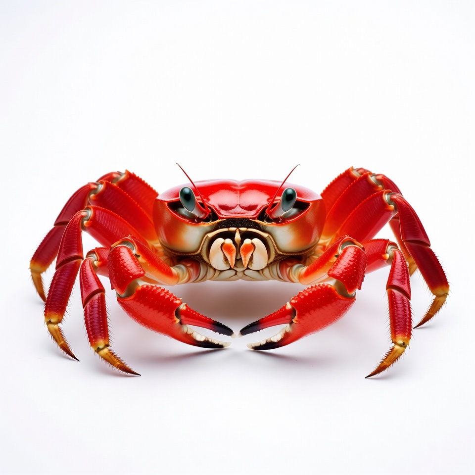 Red crab on white background Red crab on white background