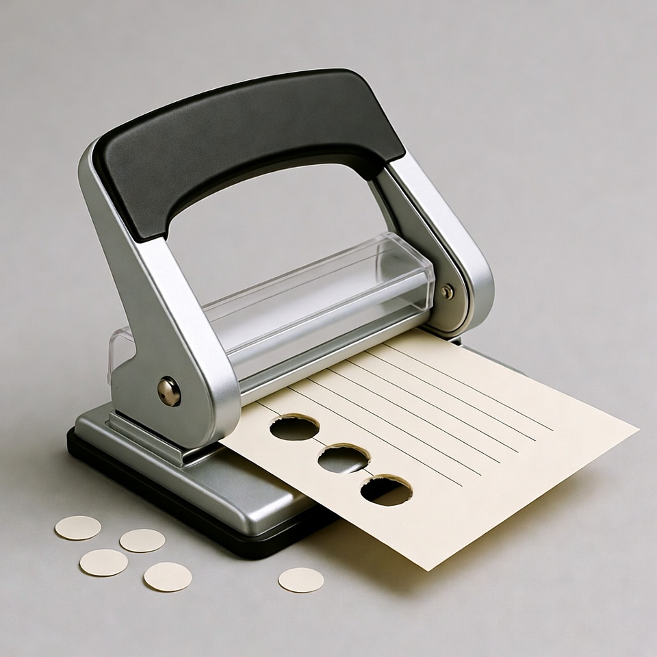 Punching holes in card stock for crafts Punching holes in card stock for crafts