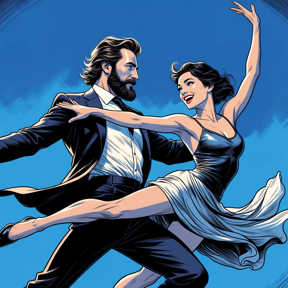 Dance performance with couples in costume Dance performance with couples in costume