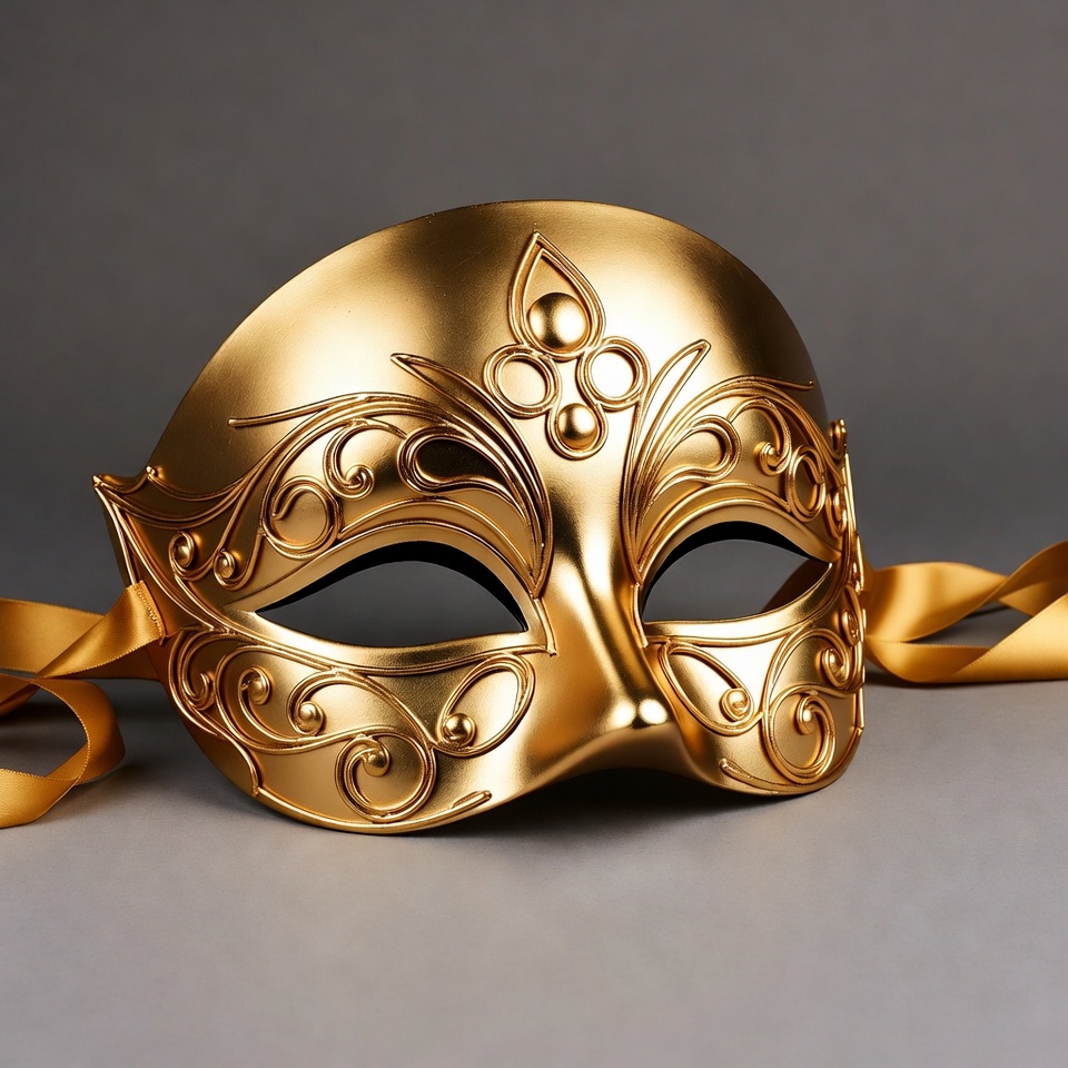 Golden mask for celebration events Golden mask for celebration events