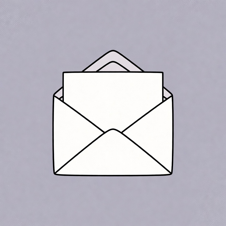 Envelope with letter on gray background Envelope with letter on gray background