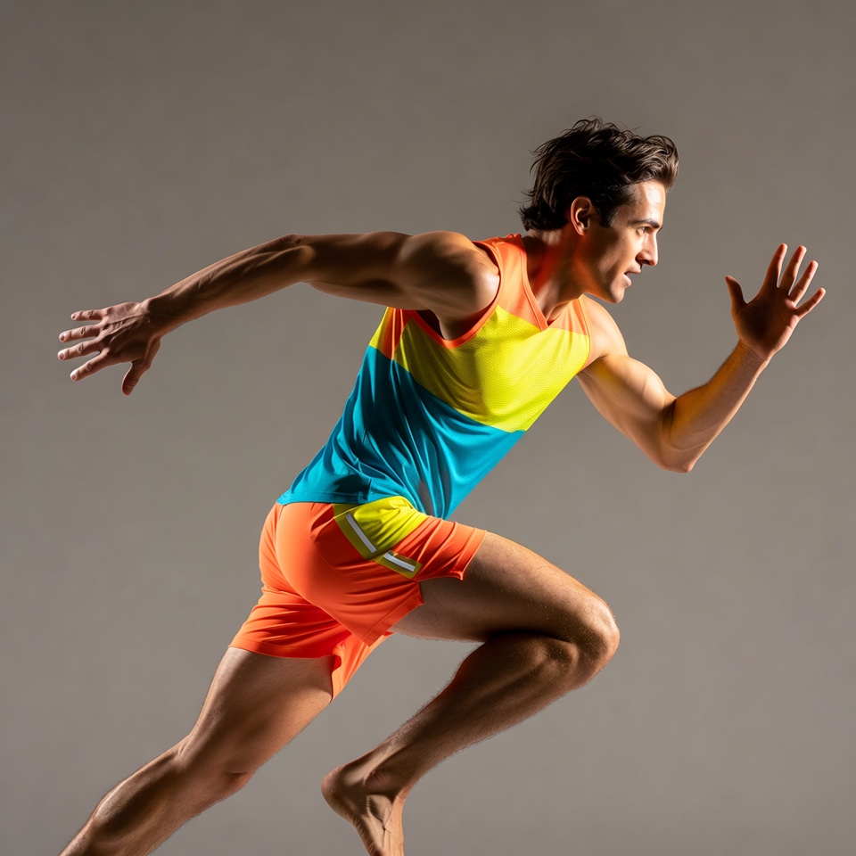 Man running in bright sportswear Man running in bright sportswear