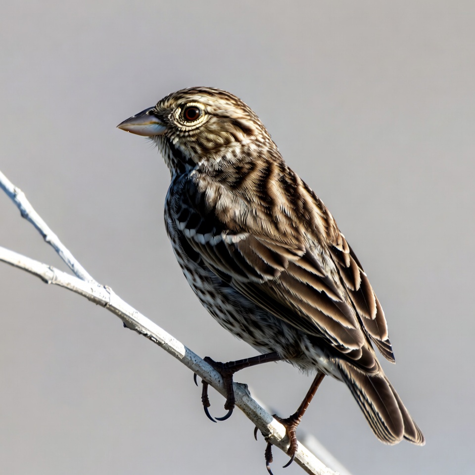 Bird perched on a branch in sunlight Bird perched on a branch in sunlight