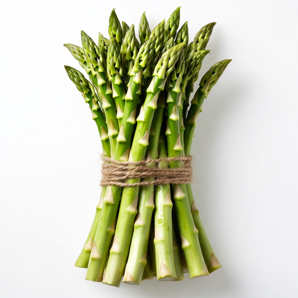 Fresh bunch of asparagus on display Fresh bunch of asparagus on display