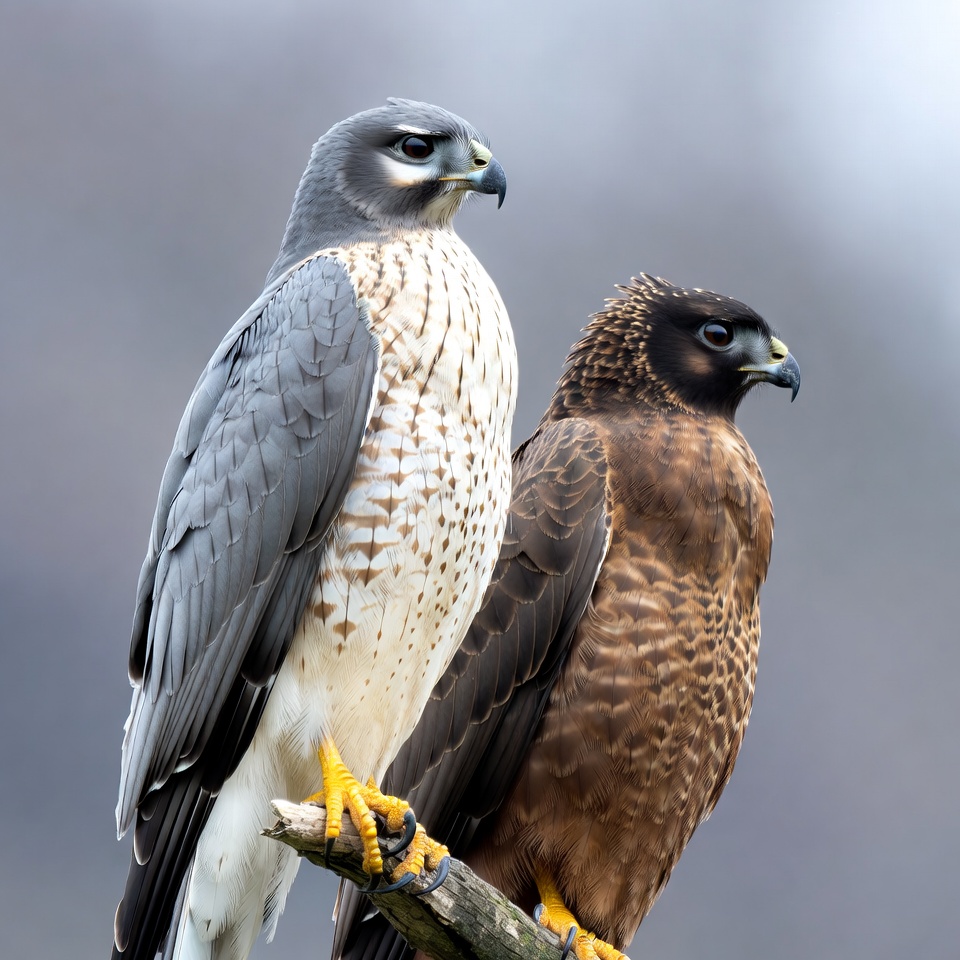 Birds perched on a branch together Birds perched on a branch together