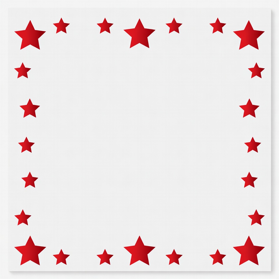 Red stars border design for various uses Red stars border design for various uses