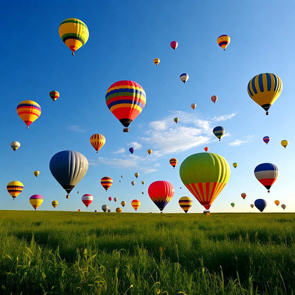 Colorful hot air balloons in the sky Colorful hot air balloons in the sky