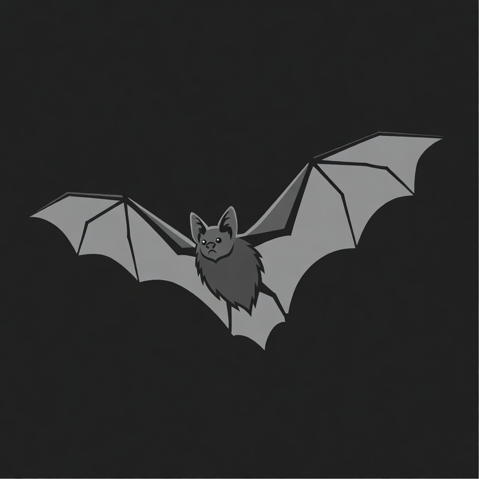 Bat flying in dark space Bat flying in dark space