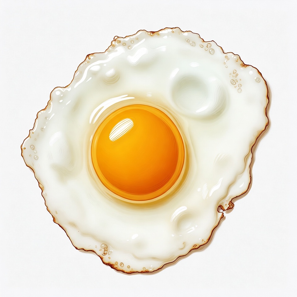 Fresh egg cooked sunny side up Fresh egg cooked sunny side up