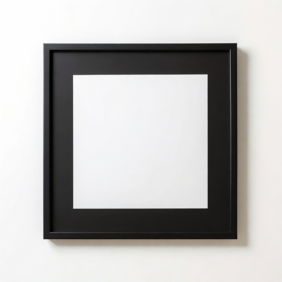 Blank frame on white wall Blank frame on white wall