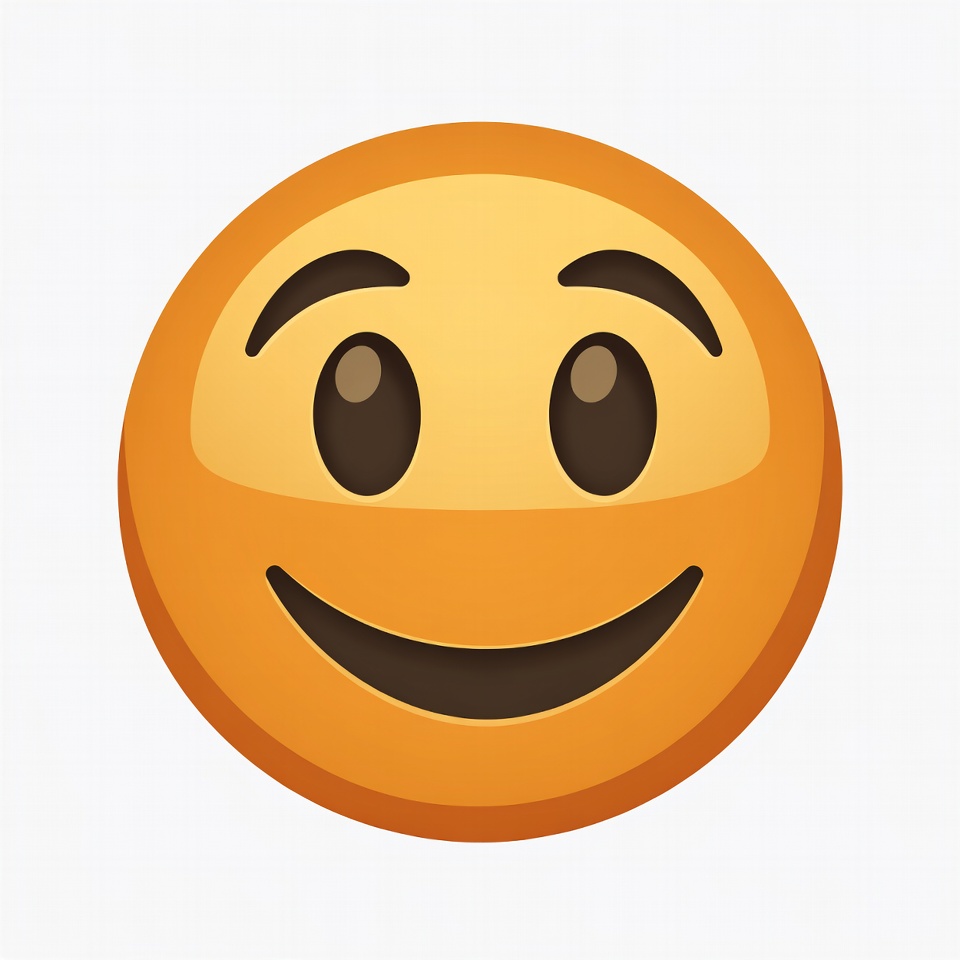 Smiling emoji with happy expression Smiling emoji with happy expression
