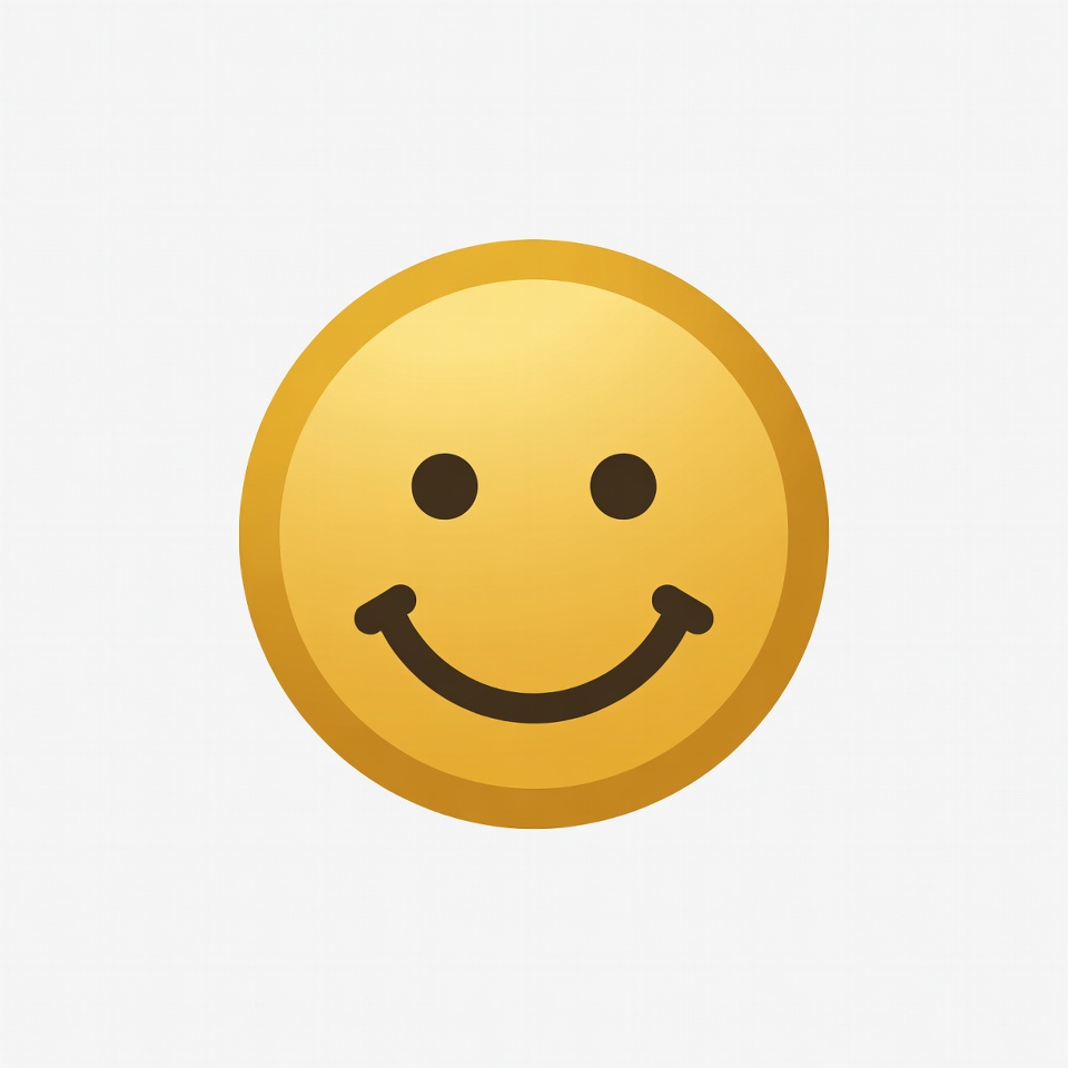 Simple smiley face icon on white background Simple smiley face icon on white background