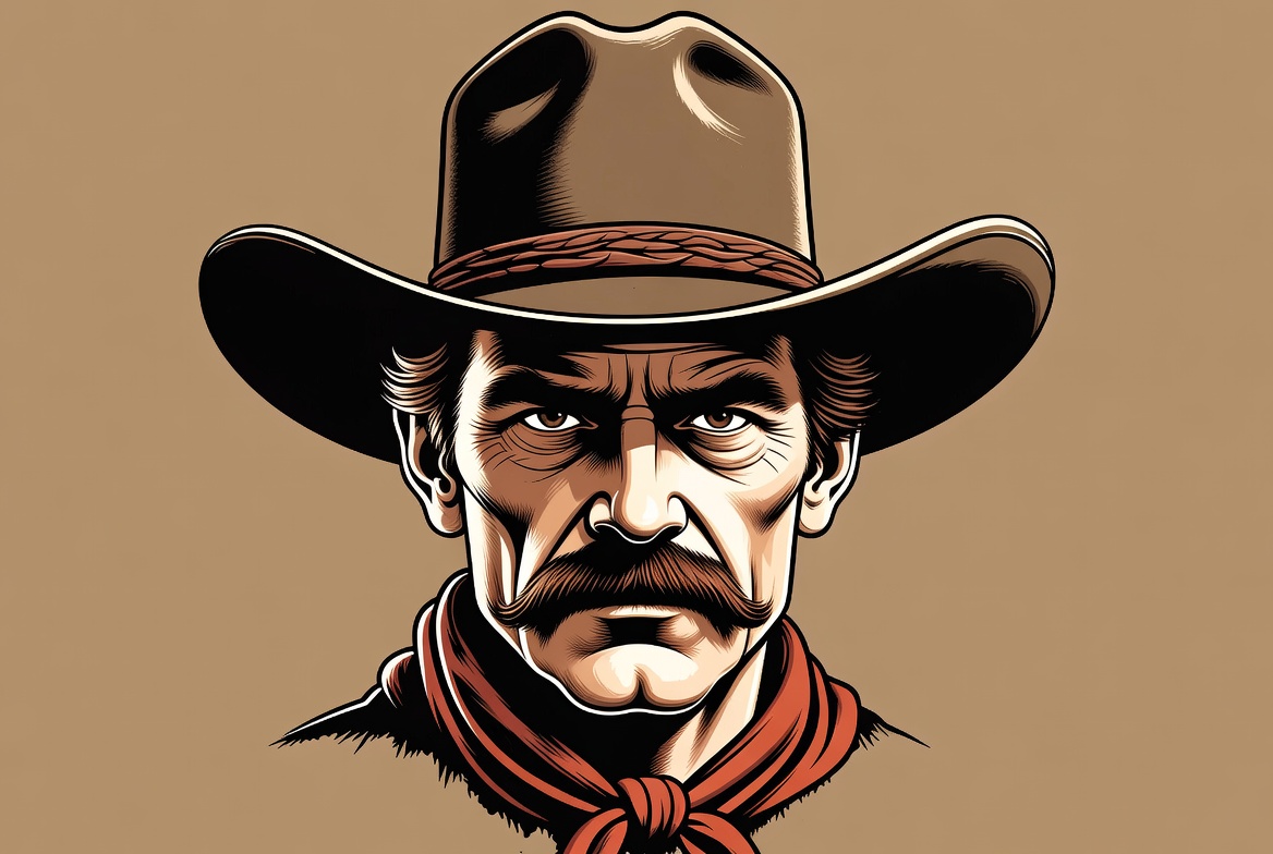 Cowboy with hat and bandana Cowboy with hat and bandana