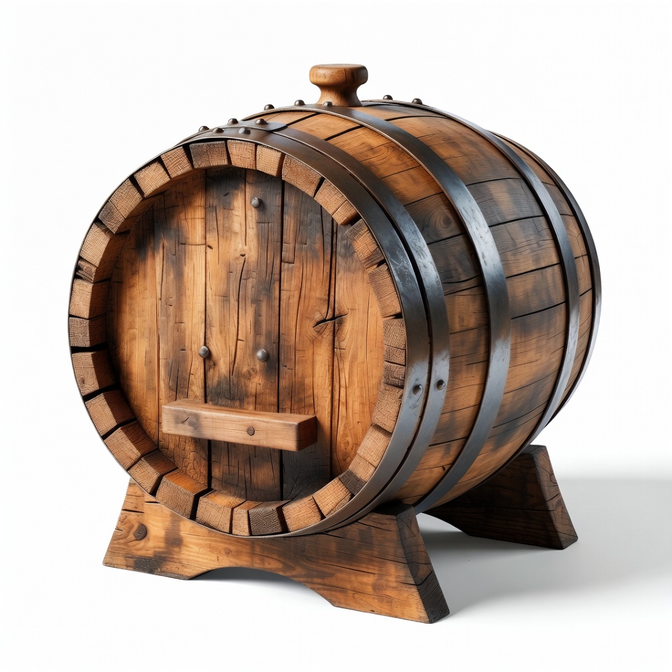 Traditional wooden barrel for beverages Traditional wooden barrel for beverages