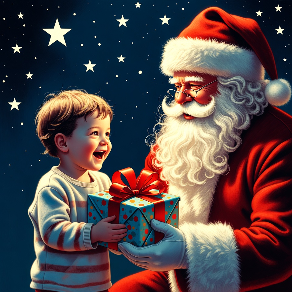 Child with santa claus at christmas Child with santa claus at christmas