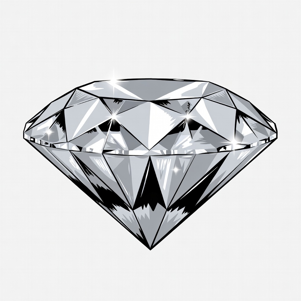 Sparkling diamond on a light background Sparkling diamond on a light background