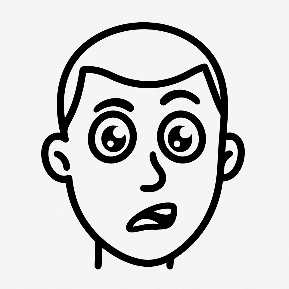 Surprised face with big eyes Surprised face with big eyes