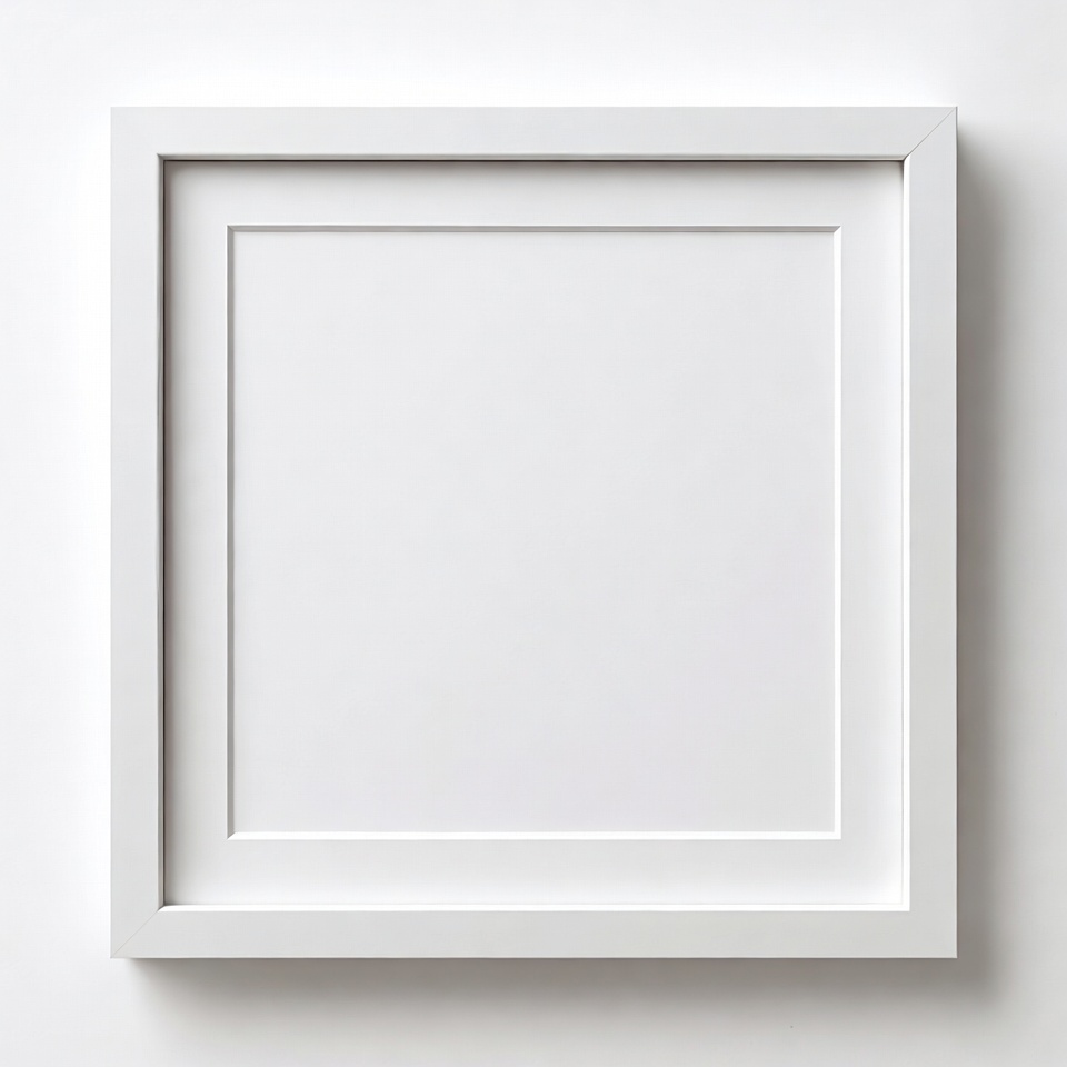 Blank frame on white wall Blank frame on white wall