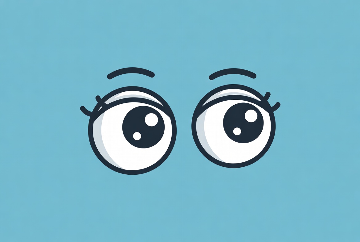 Cartoon eyes on simple background Cartoon eyes on simple background