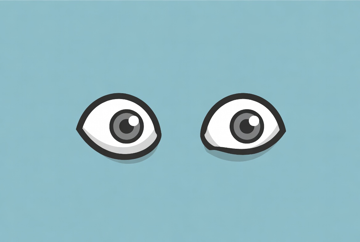Cartoon eyes on blue background Cartoon eyes on blue background