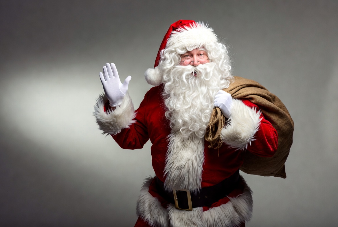 Santa claus with holiday sack Santa claus with holiday sack