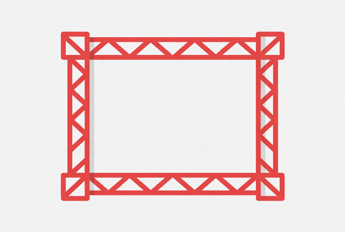 Red scaffold frame design for construction use Red scaffold frame design for construction use