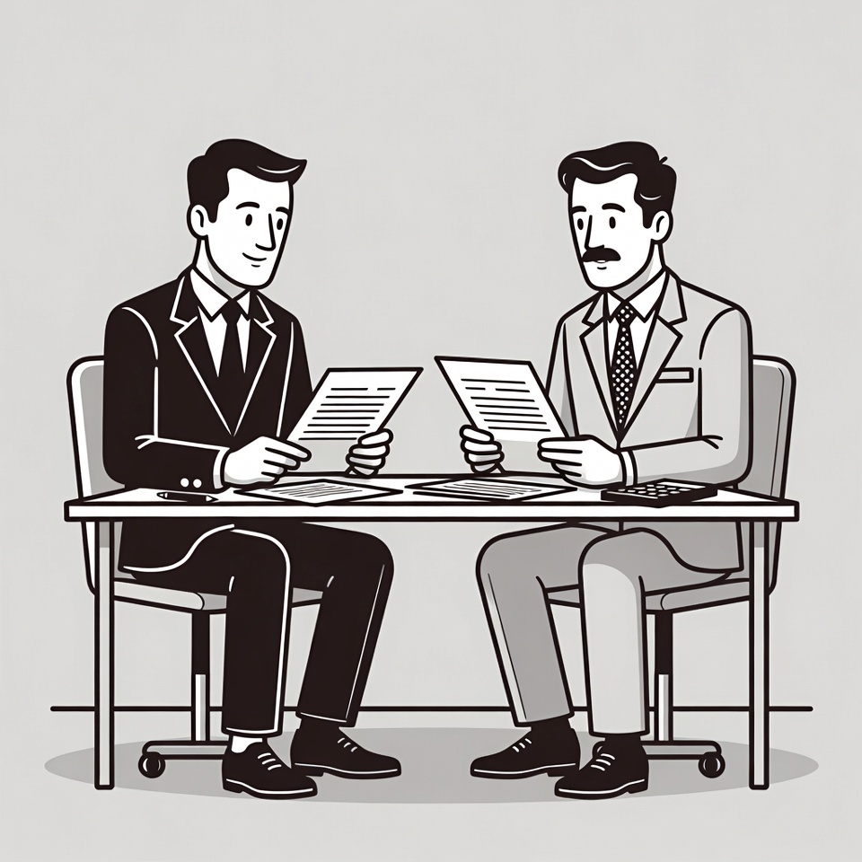 Meeting between two business men Meeting between two business men