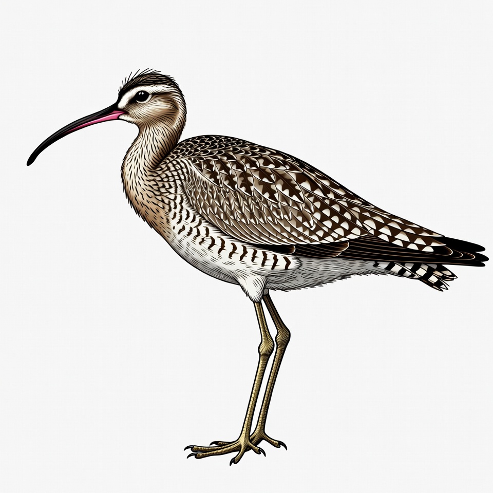 Curlew standing on one leg Curlew standing on one leg