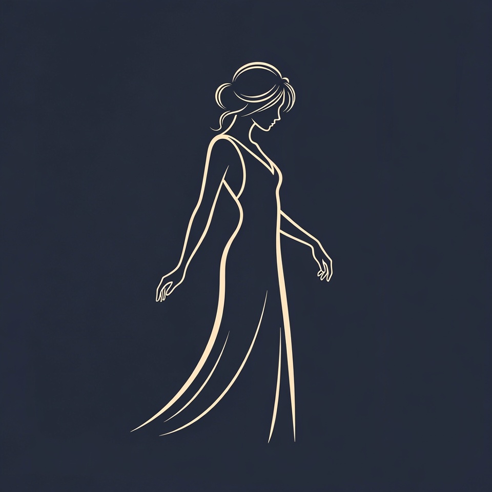 Woman in dress silhouette design Woman in dress silhouette design
