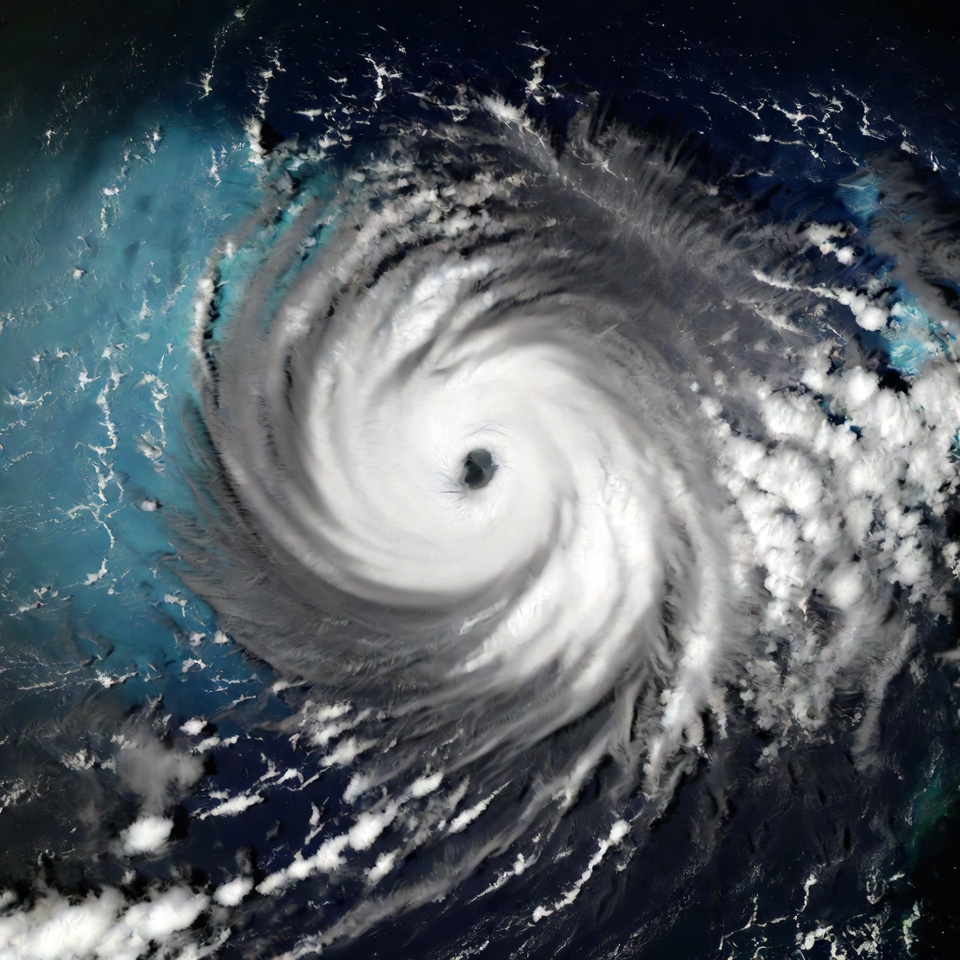 Hurricane forming over the ocean Hurricane forming over the ocean