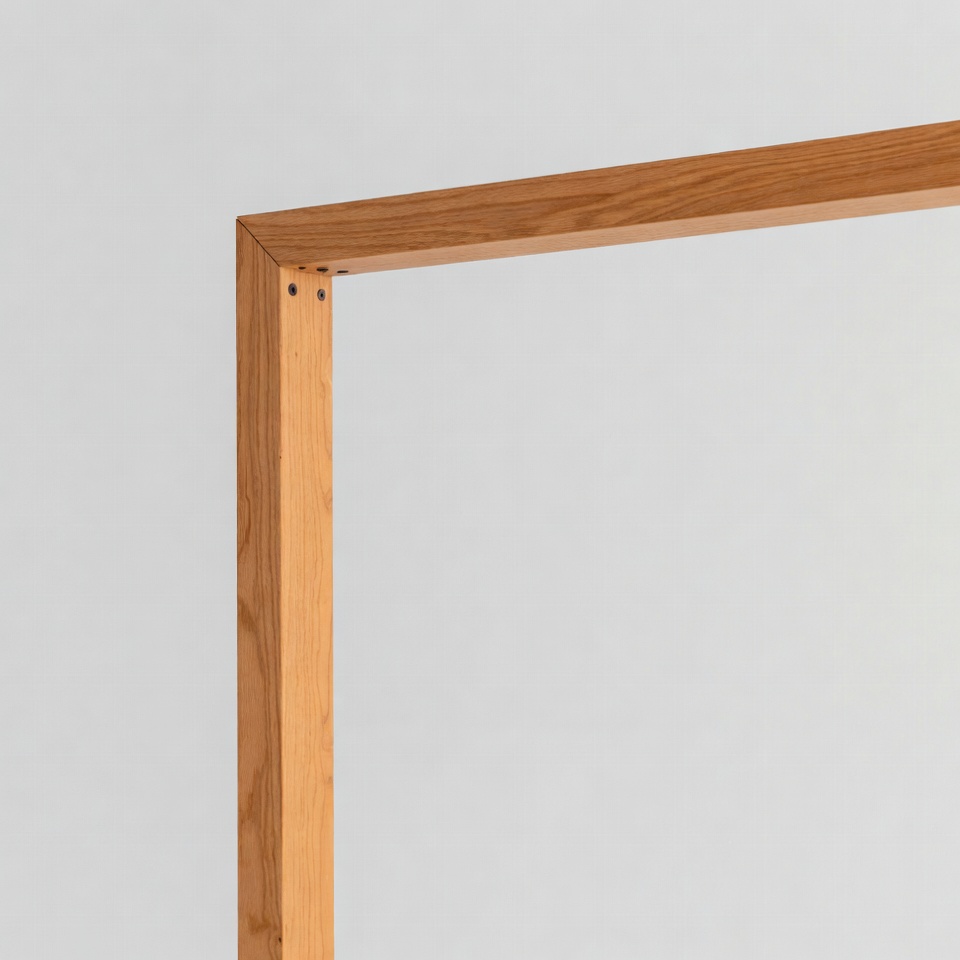 Wooden frame at an angle Wooden frame at an angle