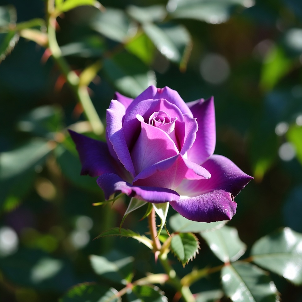 Purple rose blooming in garden Purple rose blooming in garden