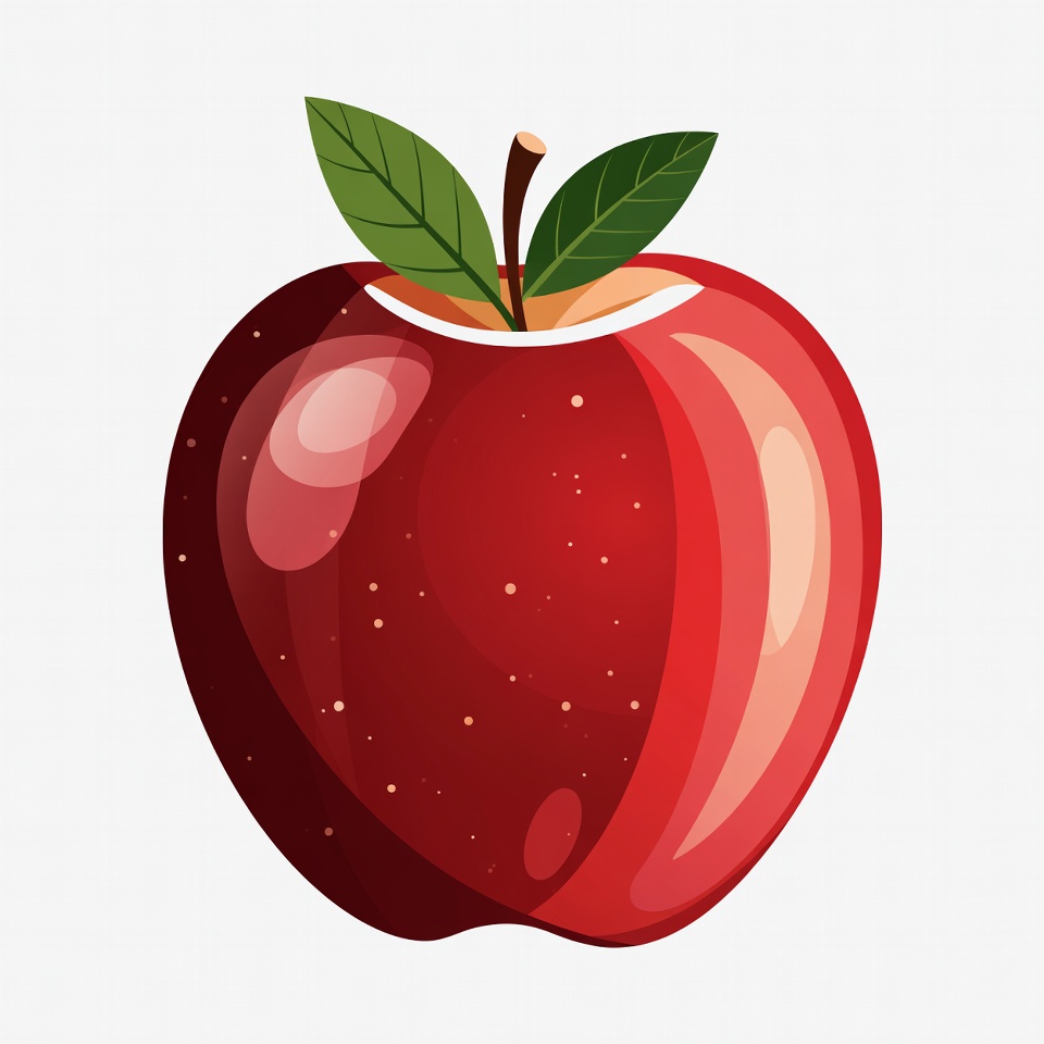Red apple on white background Red apple on white background