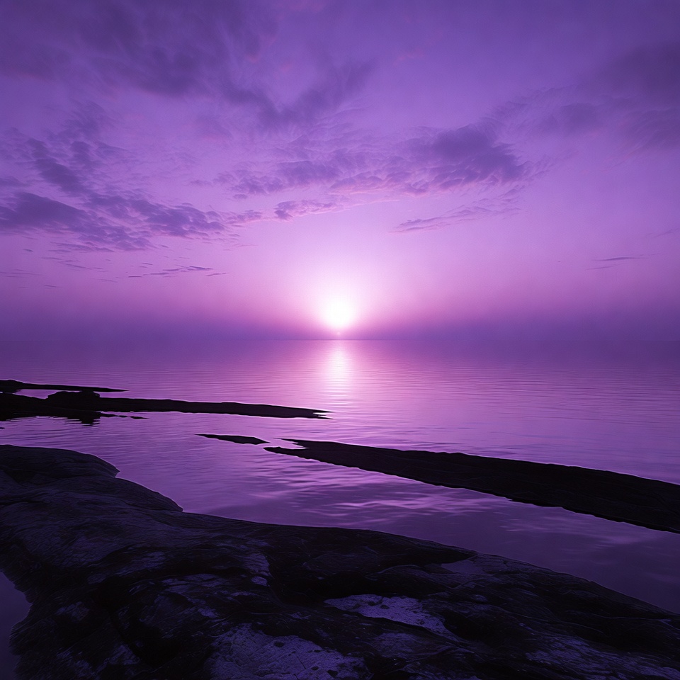 Sunset over calm water at lake Sunset over calm water at lake