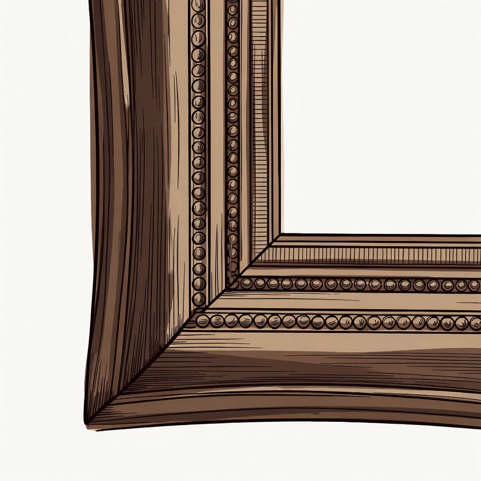 Detailed wooden picture frame design Detailed wooden picture frame design