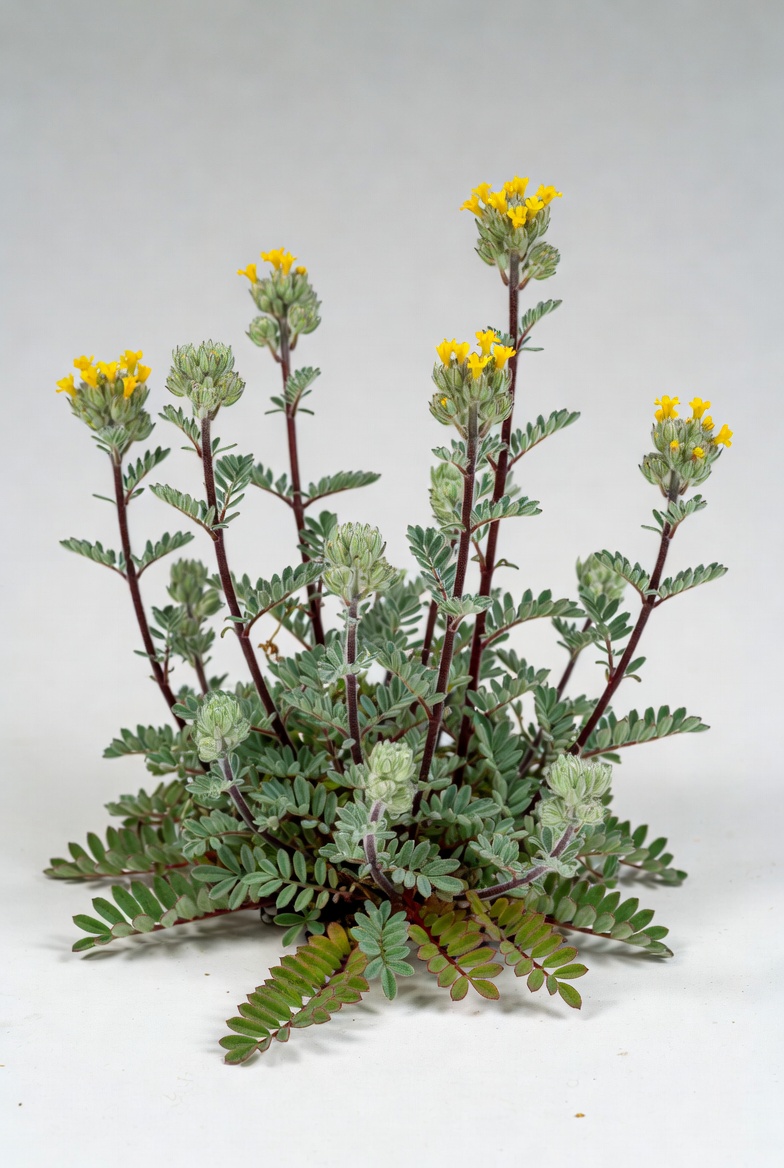 Green plant with yellow flowers in bloom Green plant with yellow flowers in bloom