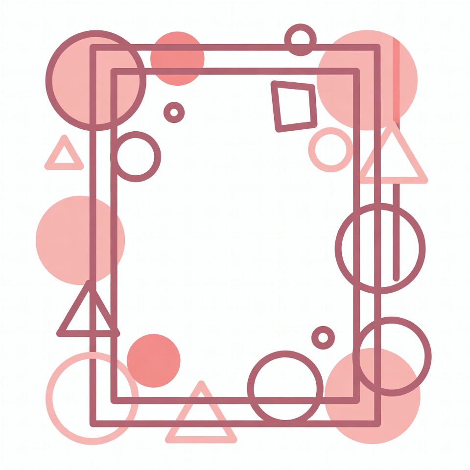 Shapes and colors in a simple design Shapes and colors in a simple design