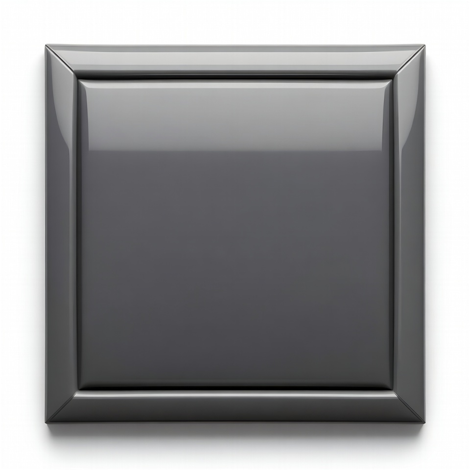 Dark gray ceramic tile on display Dark gray ceramic tile on display