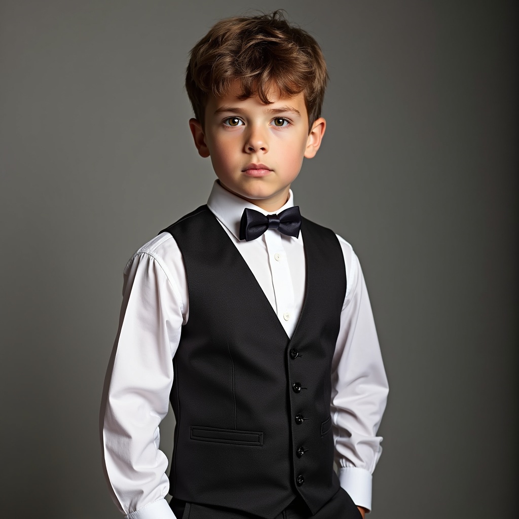 Young boy in formal wear posing Young boy in formal wear posing