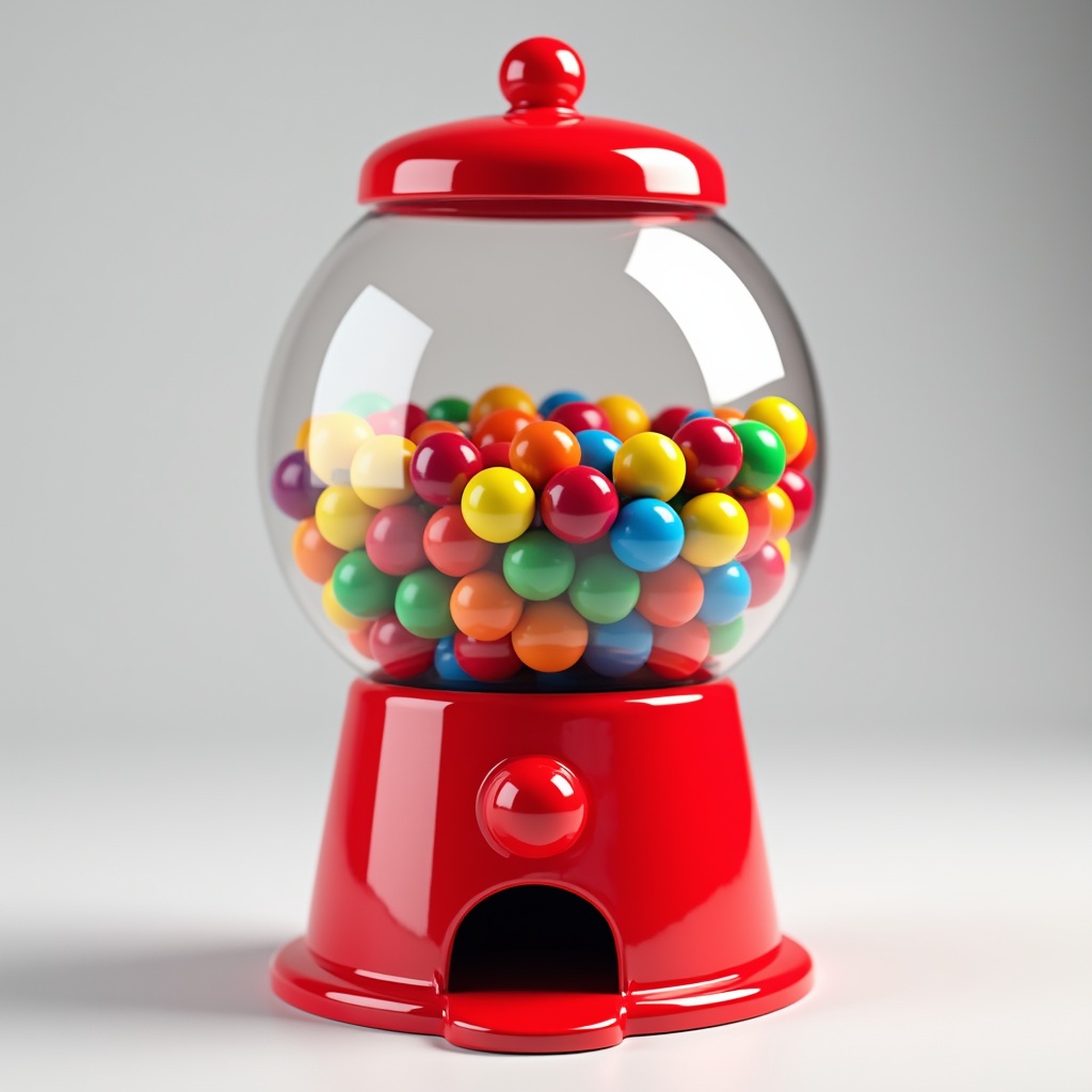 Colorful gumball machine filled with candy Colorful gumball machine filled with candy