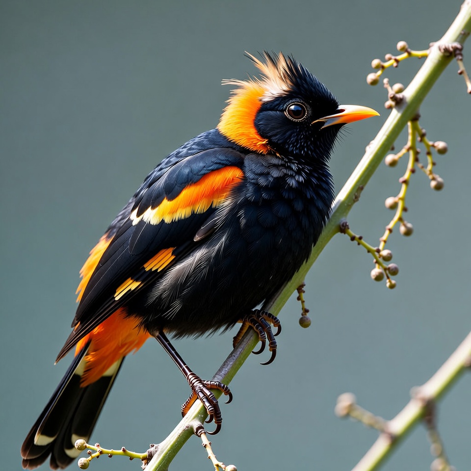 Bird perched on a branch in nature Bird perched on a branch in nature