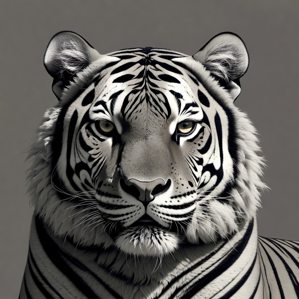 Majestic tiger in black and white Majestic tiger in black and white