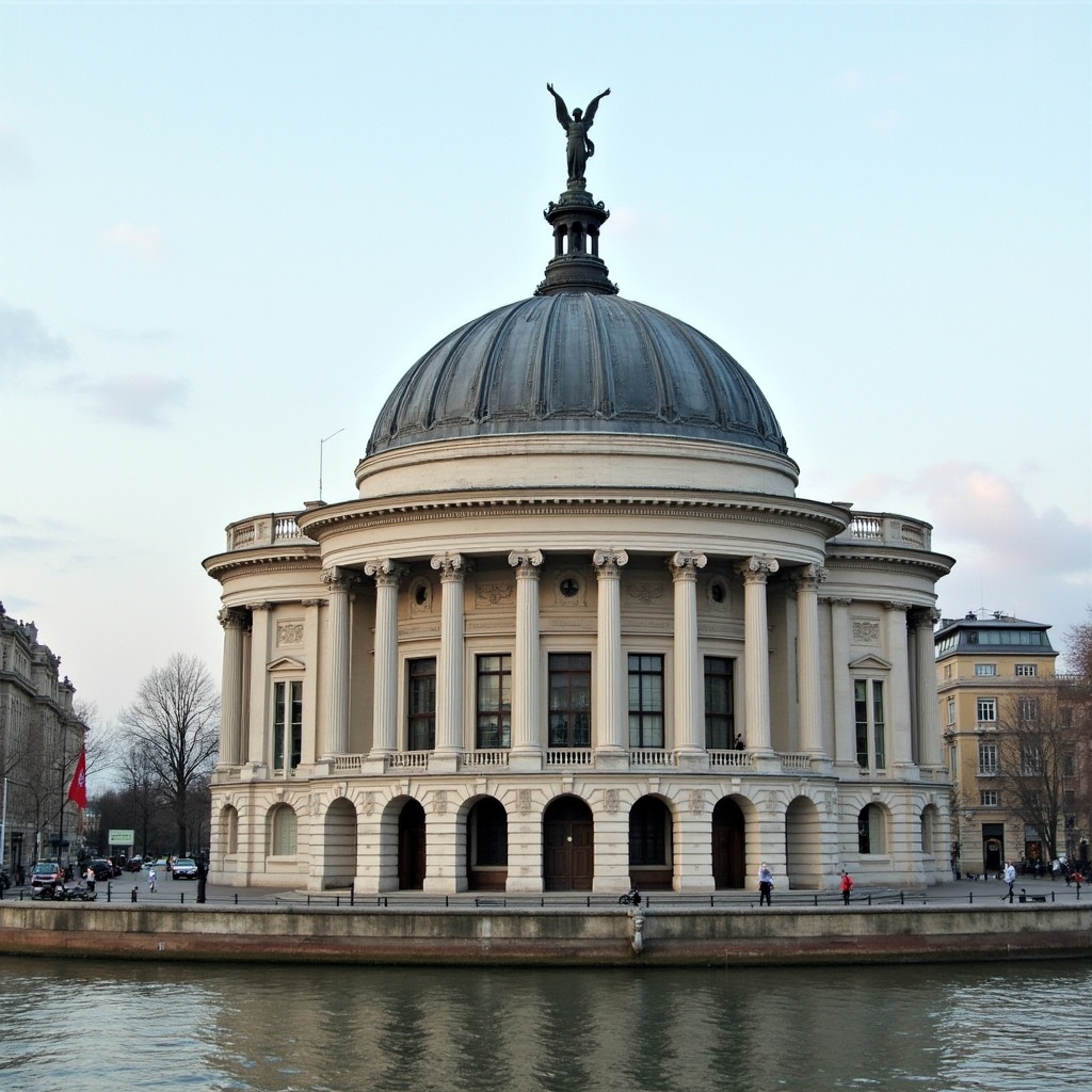 Historic building by the river Historic building by the river