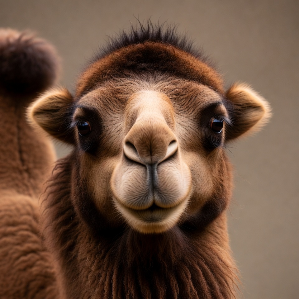 Camel looking directly at the camera Camel looking directly at the camera