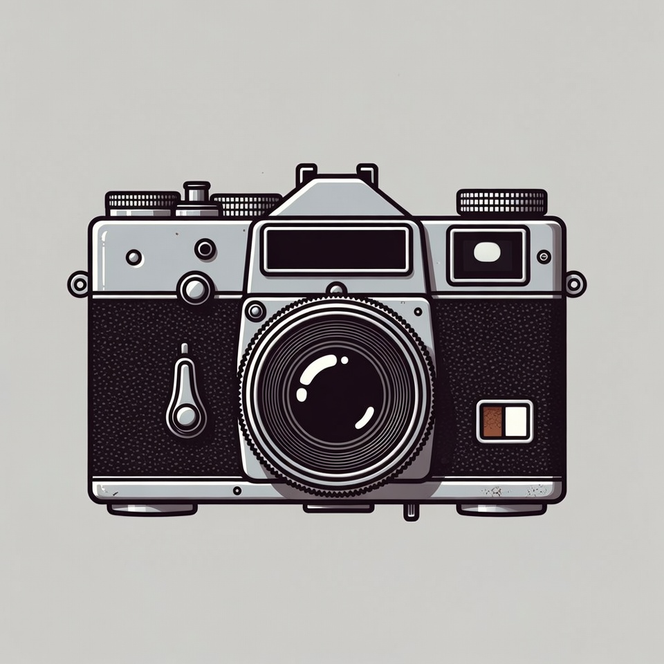 Vintage camera on plain background Vintage camera on plain background